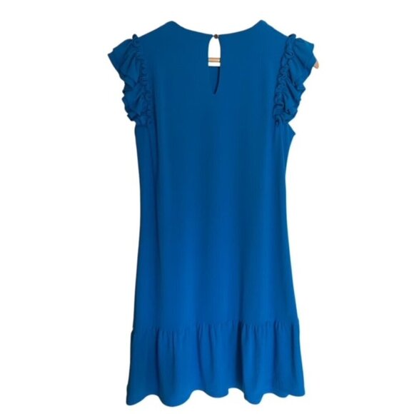 CeCe Blue Flutter Sleeve Dress XSmall - Picture 3 of 4